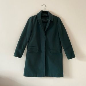 TOPSHOP Forest Green Wool Jacket